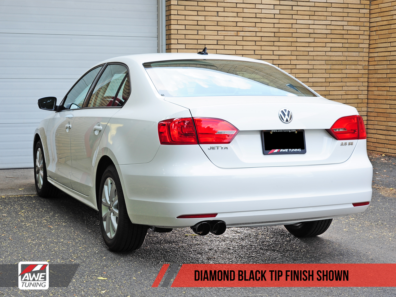 AWE Touring Edition Exhaust for MK6 Jetta 2.5L - Diamond Black Tips