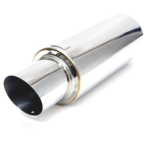 BLOX Racing 60.5mm Street Muffler - Angled Tip