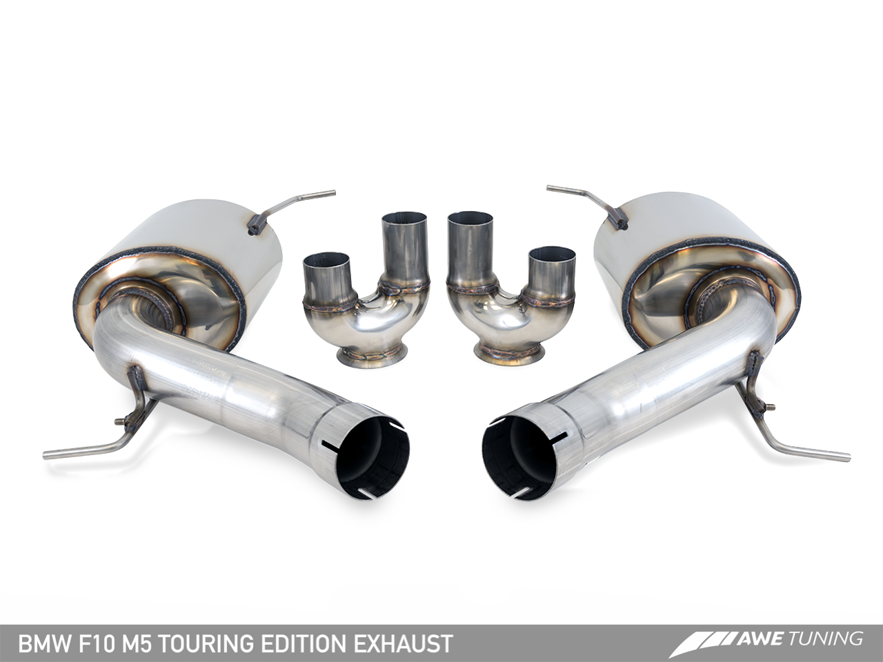 AWE Touring Edition Axle Back Exhaust for BMW F10 M5, Diamond Black Tips