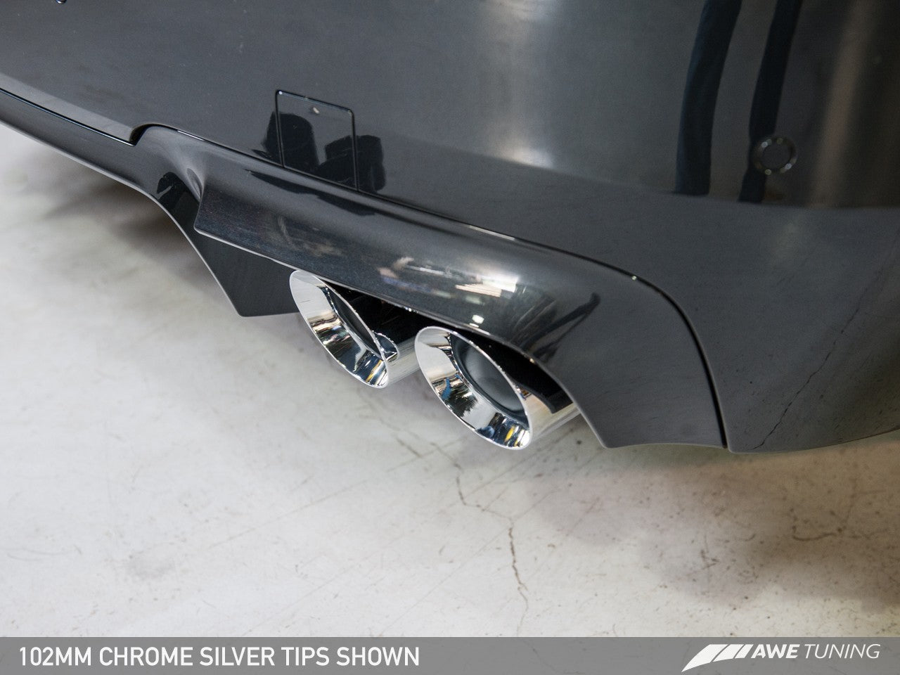 AWE Touring Edition Axle Back Exhaust for BMW F10 M5, Chrome Silver Tips