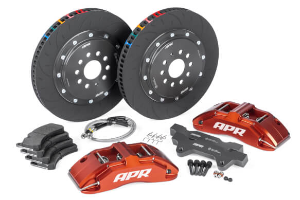 APR BRAKES - 380X34MM 2 PIECE 6 PISTON KIT - FRONT - RED - (MQB 340MM)