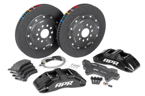 APR BRAKES - 380X34MM 2 PIECE 6 PISTON KIT - FRONT - BLACK - (MLB 345MM)