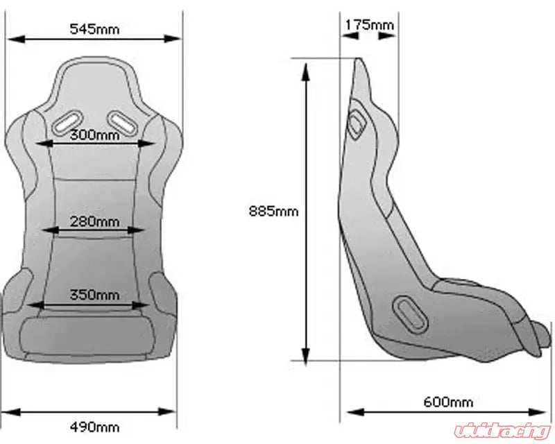 Buddy Club Racing Spec Bucket Seat (Regular) Black