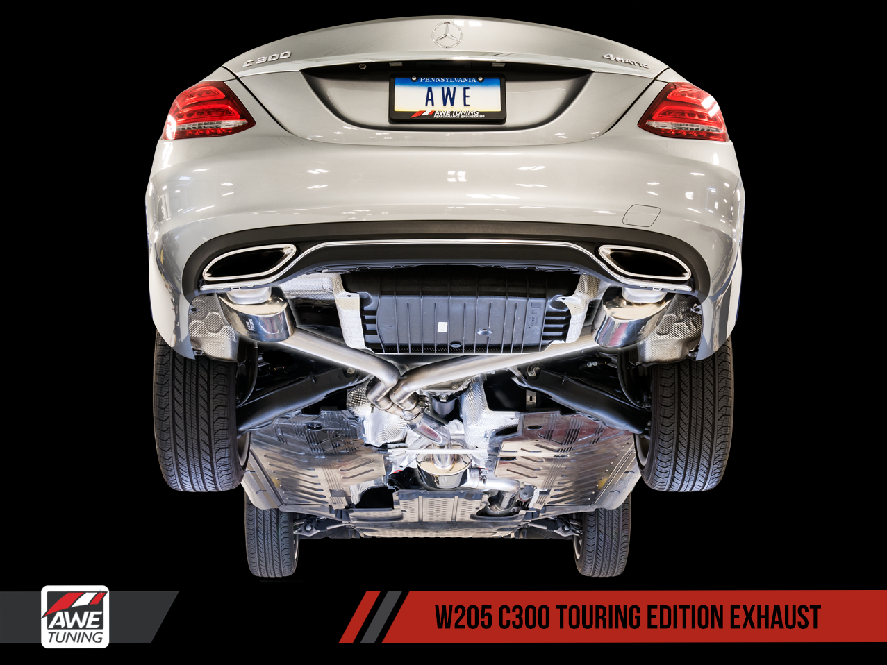 AWE Touring Edition Exhaust for Mercedes-Benz W205 C300