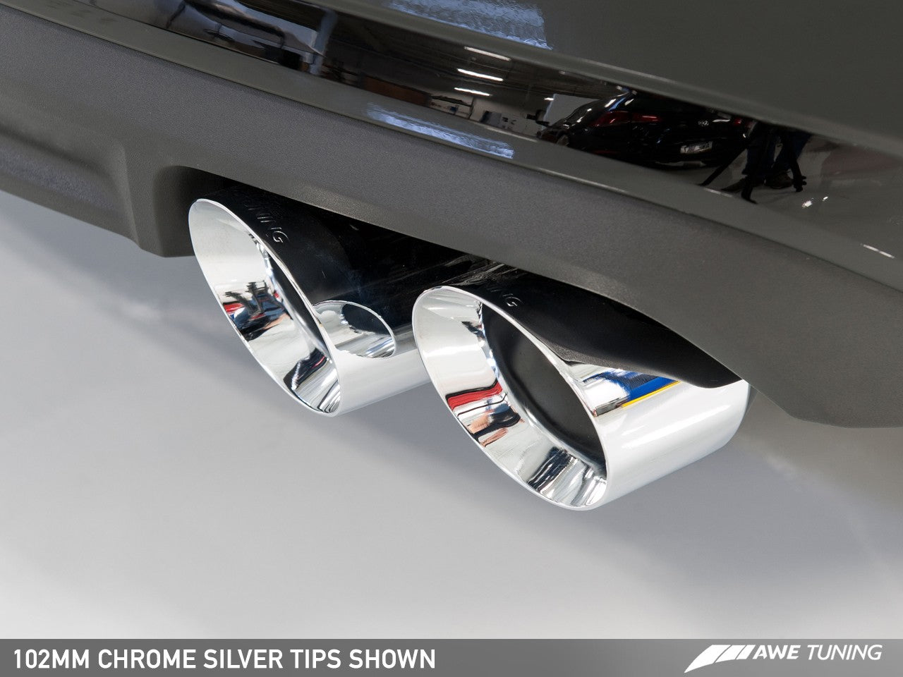 AWE Touring Edition Exhaust for Audi C7.5 A6 3.0T - Quad Outlet, Chrome Silver Tips