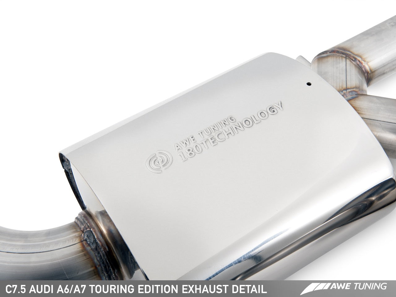 AWE Touring Edition Exhaust for Audi C7.5 A6 3.0T - Quad Outlet, Diamond Black Tips - 0