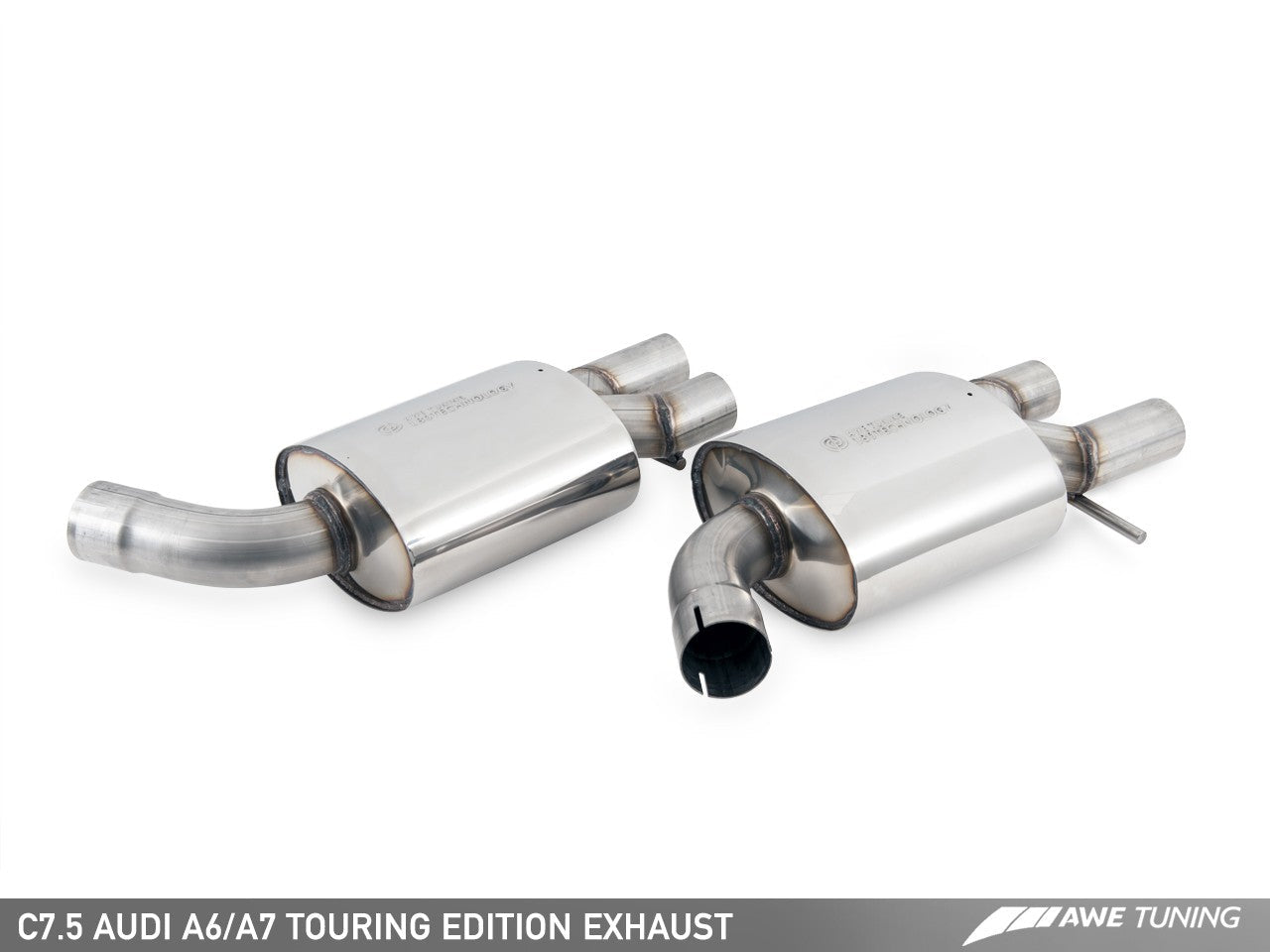 AWE Touring Edition Exhaust for Audi C7.5 A6 3.0T - Quad Outlet, Diamond Black Tips