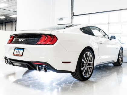 AWE Touring Edition Cat-back Exhaust for the 2018+ Mustang GT - Quad Chrome Silver Tips - 0