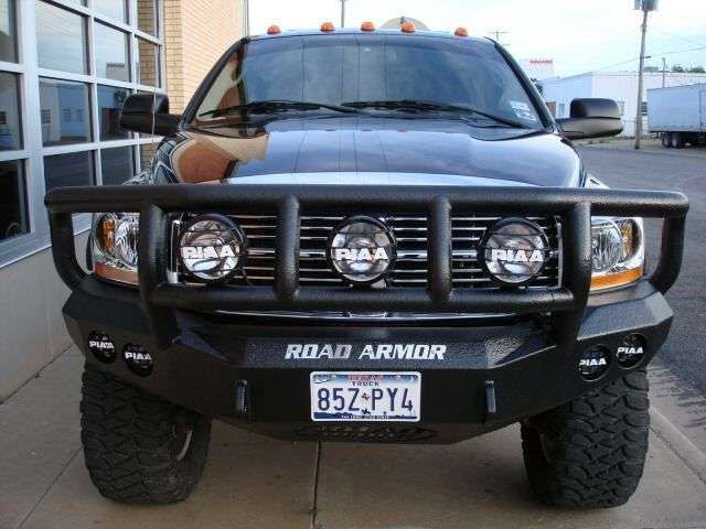 Road Armor 06-09 Dodge 2500 Stealth Front Winch Bumper w/Titan II Guard - Tex Blk - 0