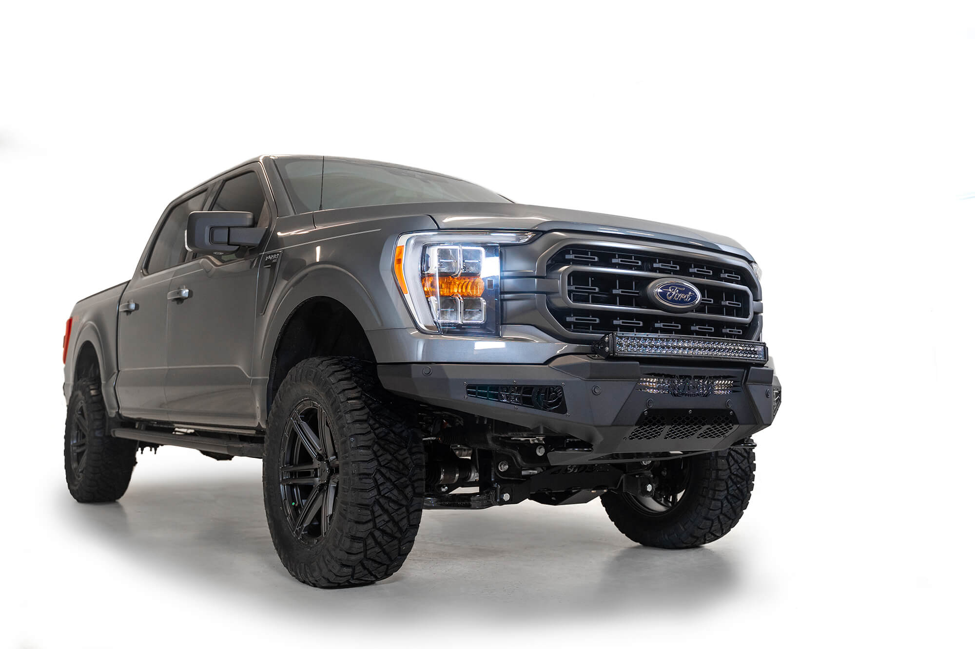 ADDICTIVE DESERT DESIGNS HONEYBADGER FRONT BUMPER: 2021+ FORD F-150