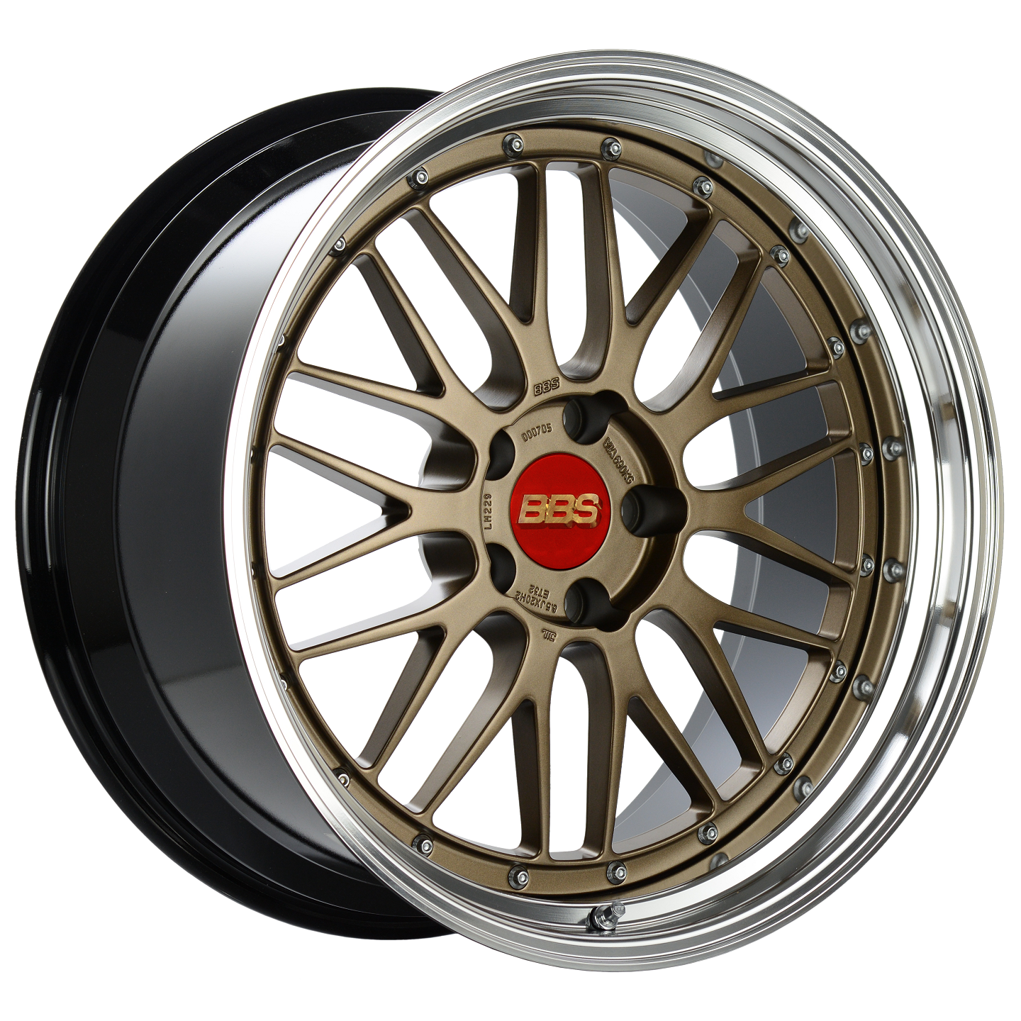 BBS LM 19x9.5 5x120 ET22 Satin Bronze Center/Bright Machined Lip/Blk Barrel Wheel