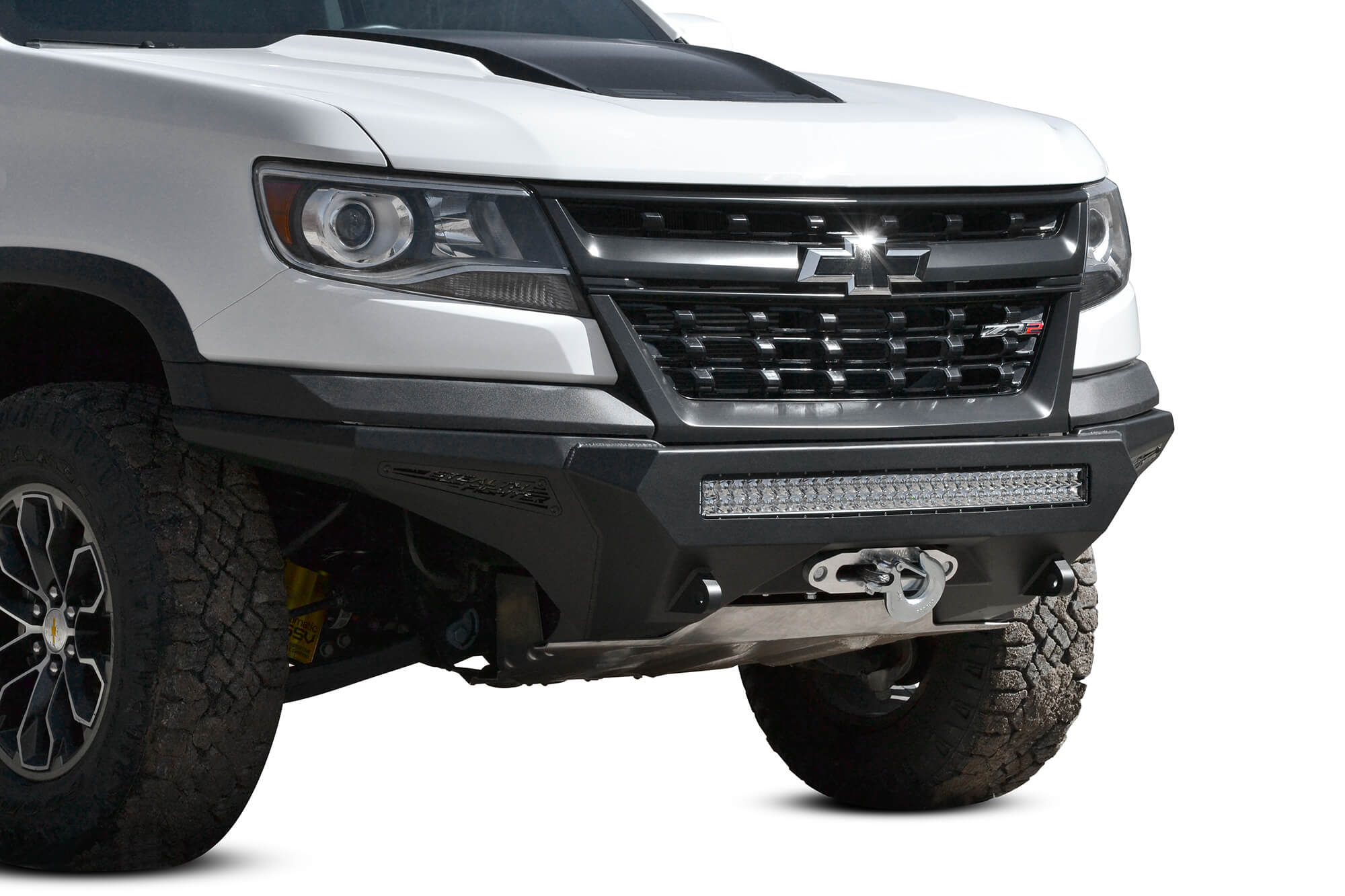 Addictive Desert Designs 17-18 Chevy Colorado Stealth Fighter Front Bumper w/ Winch Mount - 0