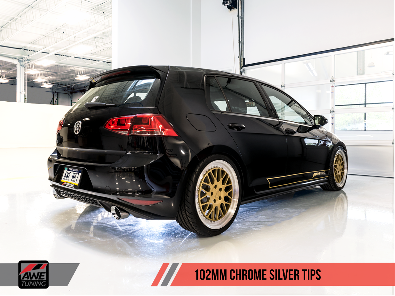 AWE Touring Edition Exhaust for VW MK7 GTI - Chrome Silver Tips