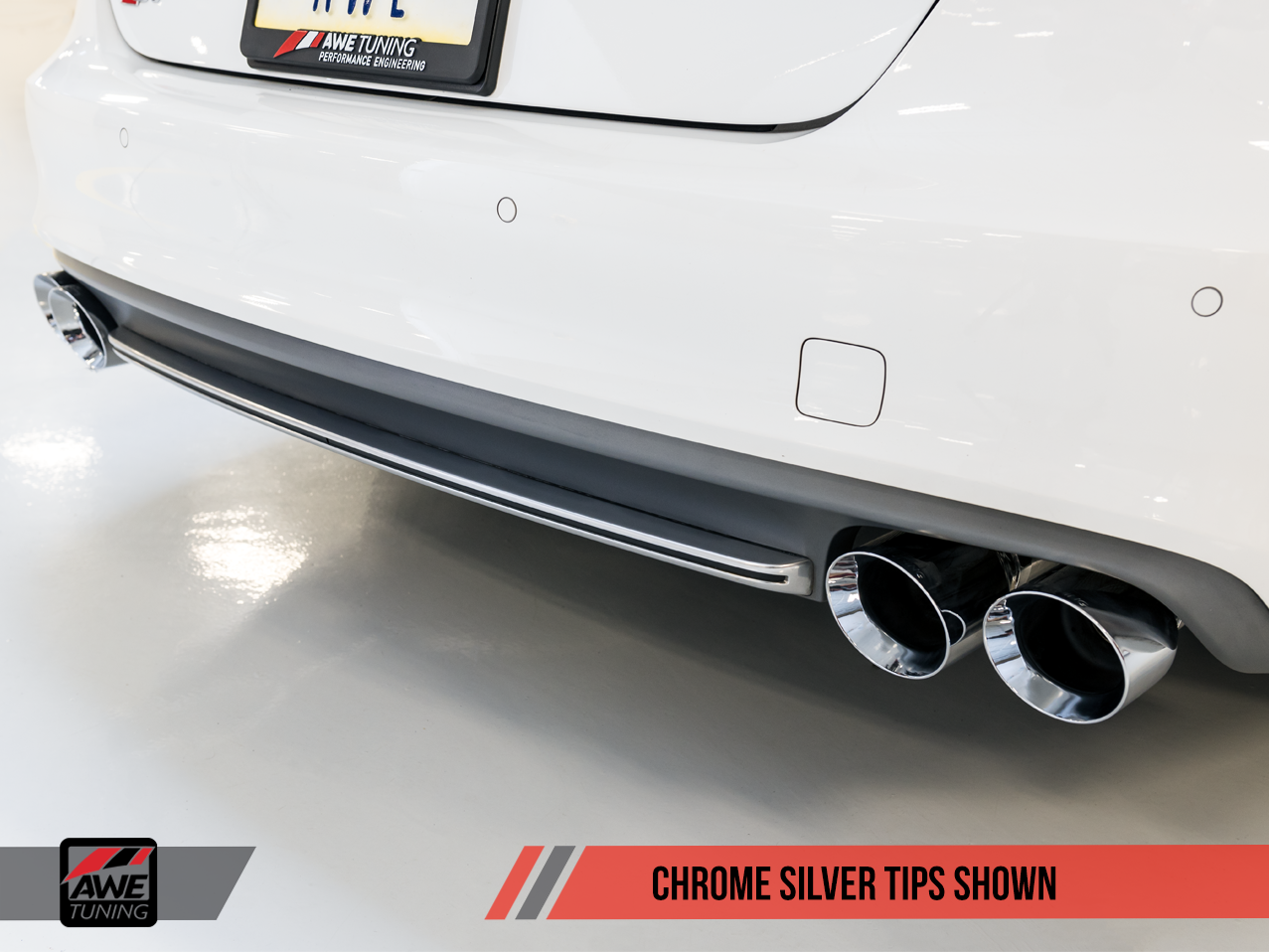 AWE Touring Edition Exhaust for Audi C7 S6 4.0T - Polished Silver Tips