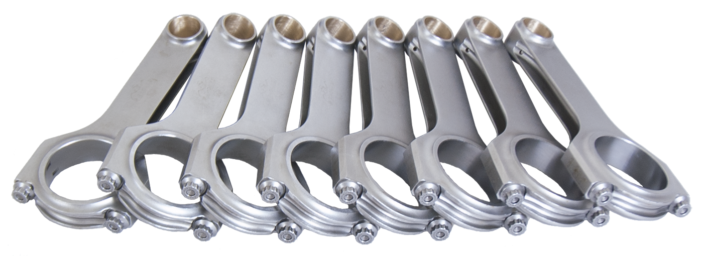 Eagle Chevrolet 350 Small Block H-Beam Connecting Rod w/ ARP 8740 Hardware (Set of 8)