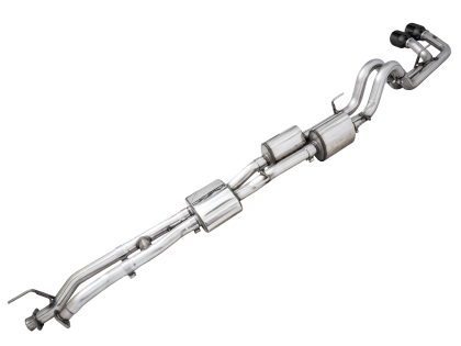 AWE 0FG Exhaust with BashGuard for 3rd Gen Tacoma - Dual Diamond Black Tips