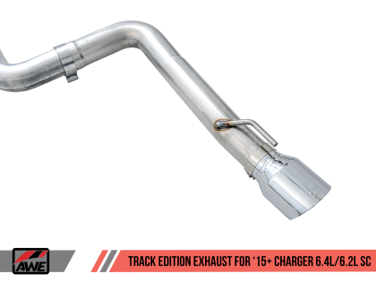 AWE Track Edition Exhaust for 15+ Charger 6.4 / 6.2 SC - Chrome Silver Tips