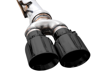 AWE 0FG Catback Split Rear Exit Exhaust for 4th Gen Silverado/Sierra 1500 6.2L (With Bumper Cutouts) - Quad Diamond Black Tips