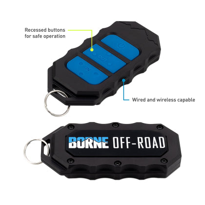 Borne Off-Road 10K Winch - Black Synthetic Rope - 0