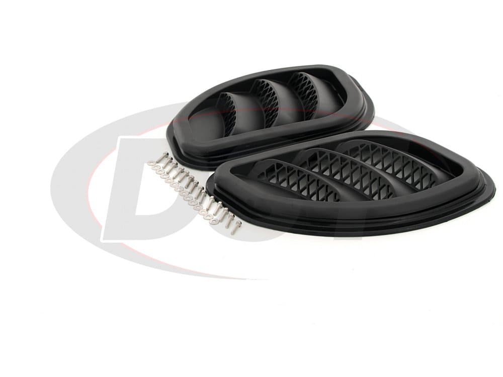 Daystar 2007-2018 Jeep Wrangler JK Hood Side Vent Kit Right and Left Black Pair