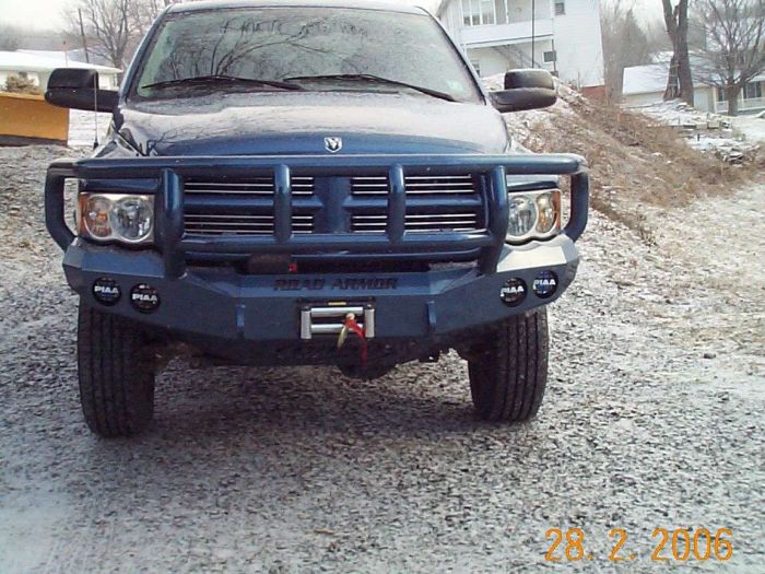 Road Armor 02-05 Dodge 1500 Stealth Front Winch Bumper w/Titan II Guard - Tex Blk