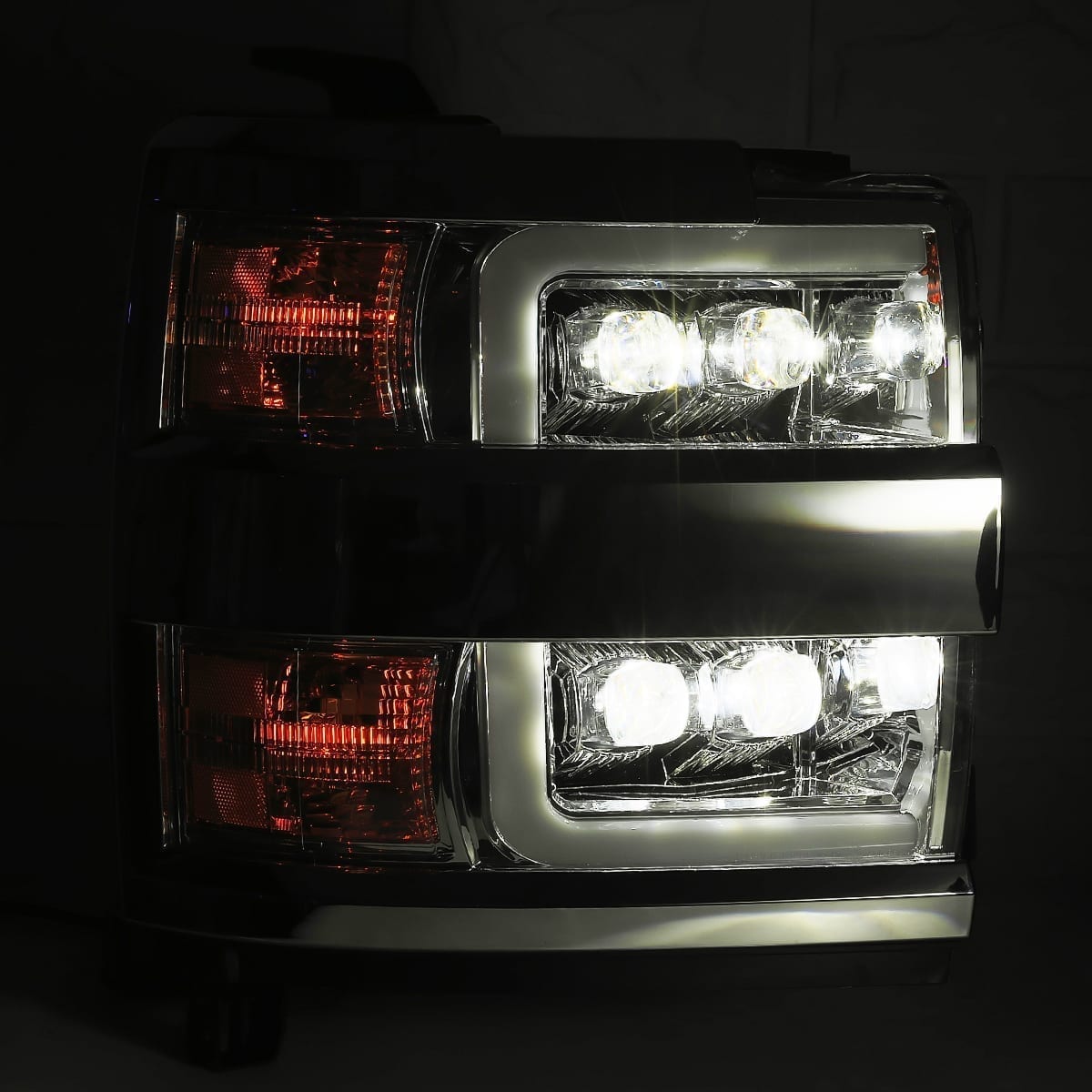 ALPHAREX NOVA-SERIES PROJECTOR HEADLIGHTS: 2015–2019 CHEVY SILVERADO 2500HD/3500HD