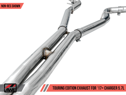 AWE Touring Edition Exhaust for 17+ Charger 5.7 - Non-Resonated - Chrome Silver Tips