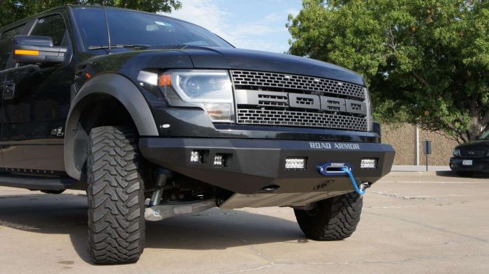 Road Armor 10-14 Ford Raptor Stealth Front Non-Winch Bumper - Tex Blk - 0