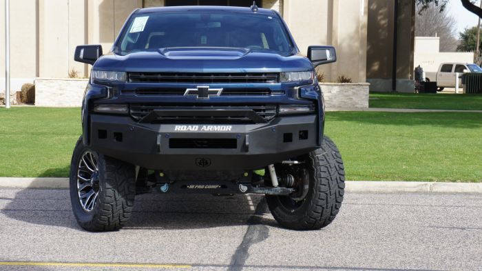 Road Armor 19-20 Chevy 1500 Stealth Front Bumper w/Pre-Runner Guard - Tex Blk - 0