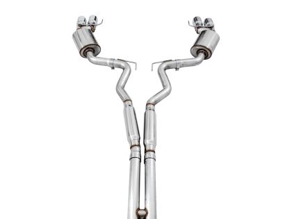 AWE Touring Edition Cat-back Exhaust for the 2018+ Mustang GT - Quad Chrome Silver Tips