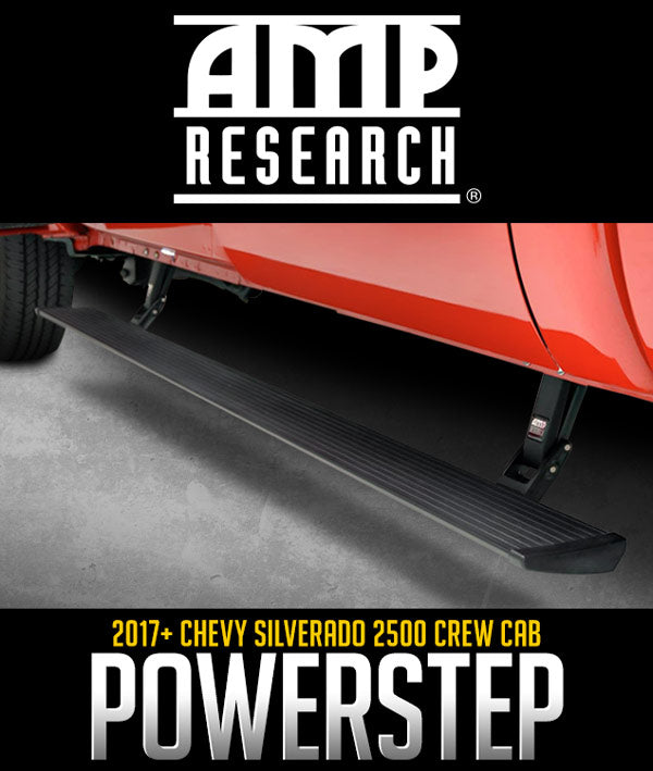 AMP RESEARCH POWERSTEP PLUG N PLAY: 2017+ CHEVY SILVERADO 2500 CREW CAB