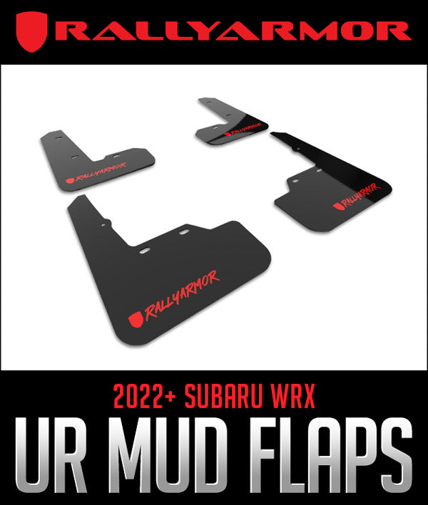 Rally Armor Black UR Mud Flap Altered Font: 2022+ Subaru WRX