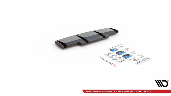 Maxton Design Central Rear Splitter - VW Golf R Mk8 | VW-GO-8-R-RD1G