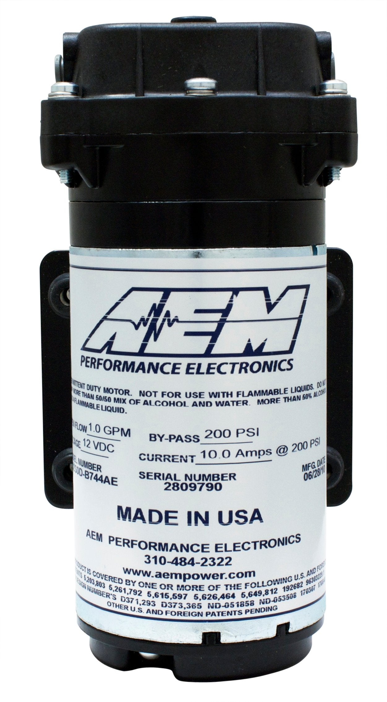 AEM WATER/METHANOL 1/4" PUSH-LOCK HOSE PUMP