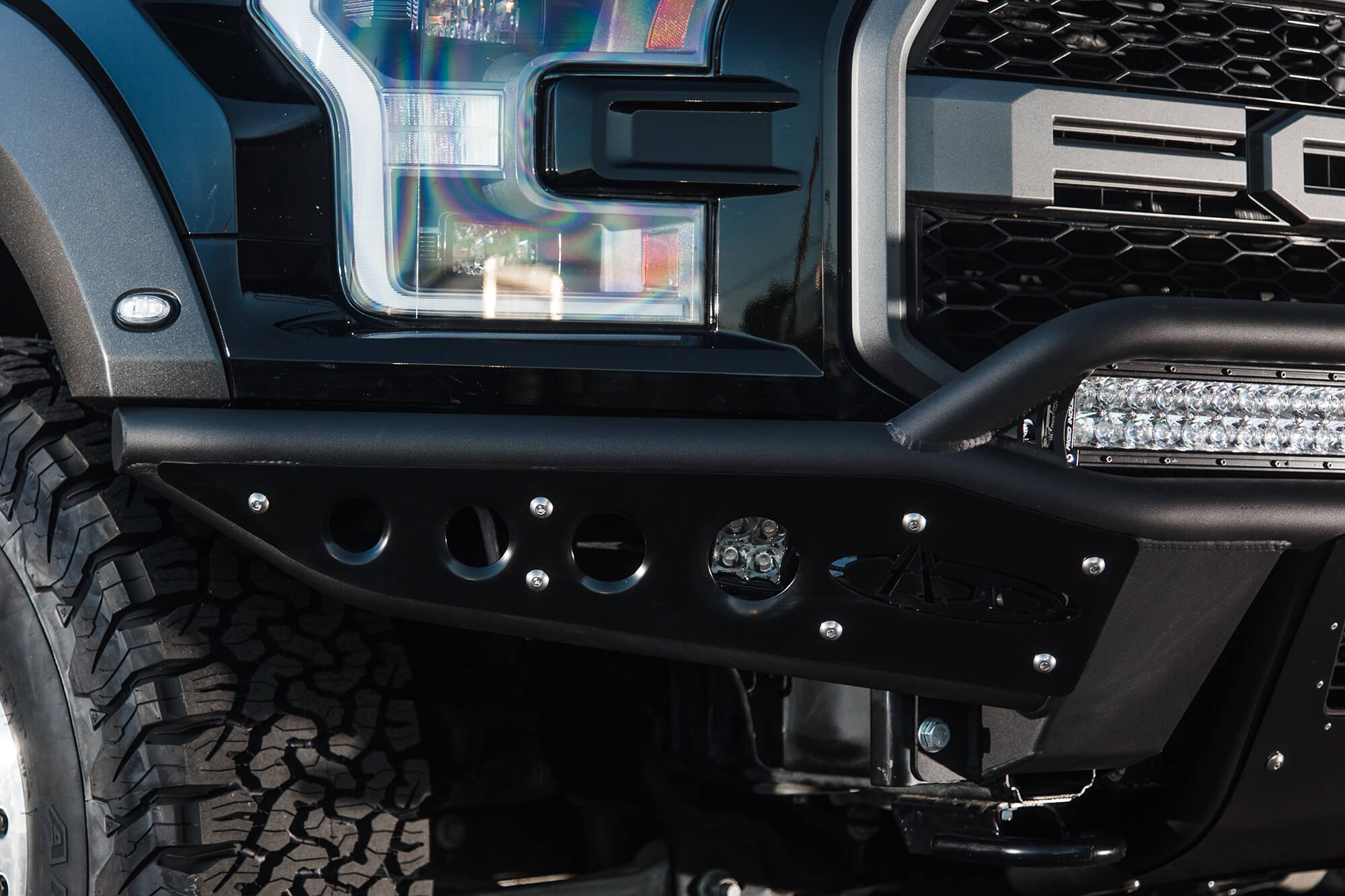 Addictive Desert Designs 17-18 Ford F-150 Raptor Stealth R Front Bumper w/ Winch Mount