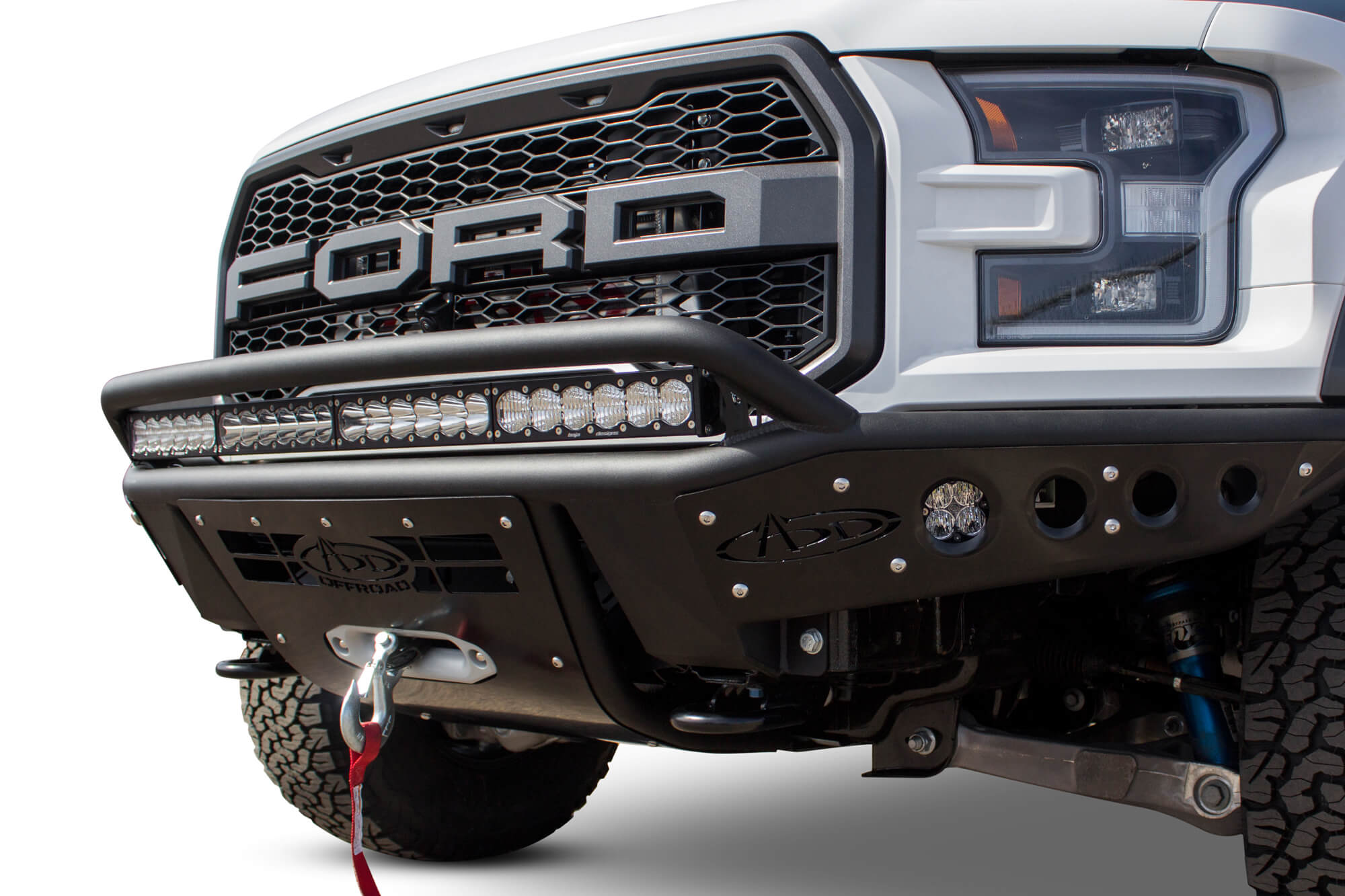 Addictive Desert Designs 17-18 Ford F-150 Raptor Stealth R Front Bumper w/ Winch Mount