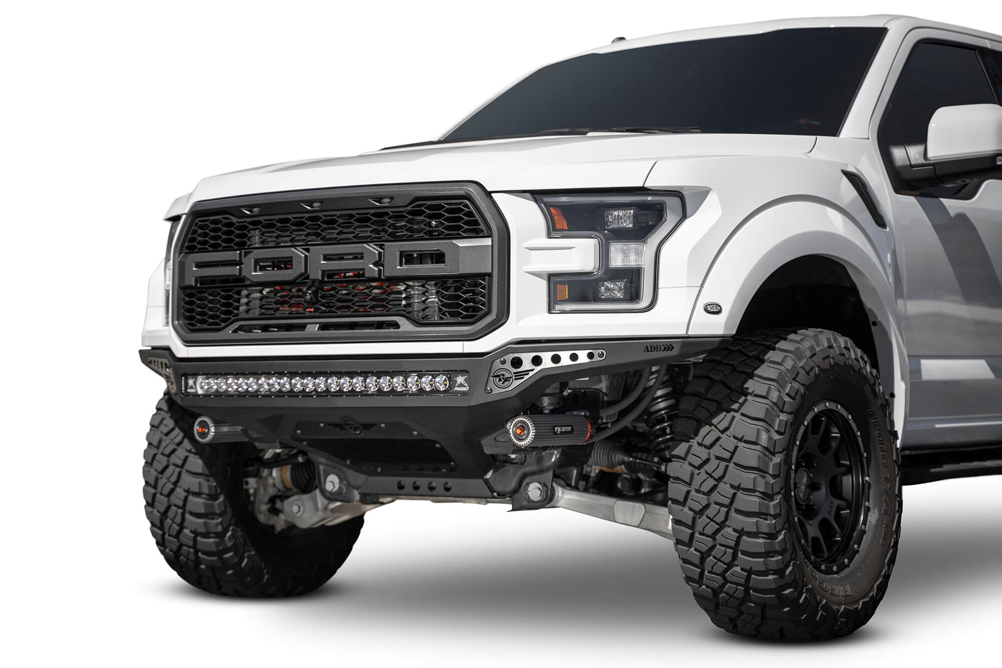 Addictive Desert Designs 17-20 Ford F-150 Raptor Rock Fighter Frame Cut Front Bumper - 0