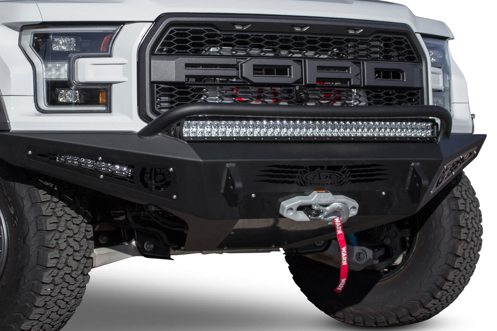 Addictive Desert Designs 17-18 Ford F-150 Raptor HoneyBadger Front Bumper w/ Winch Mount