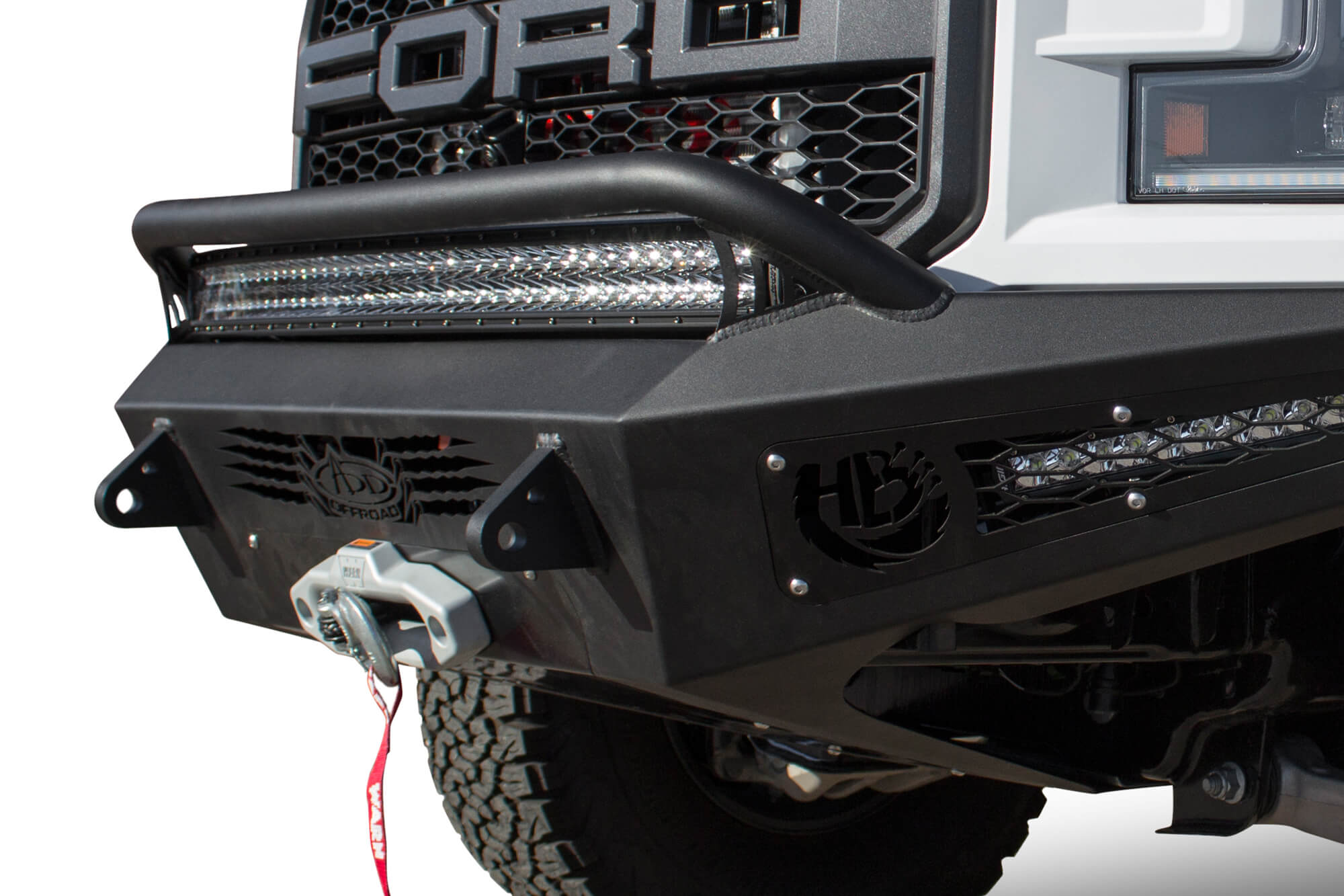 Addictive Desert Designs 17-18 Ford F-150 Raptor HoneyBadger Front Bumper w/ Winch Mount