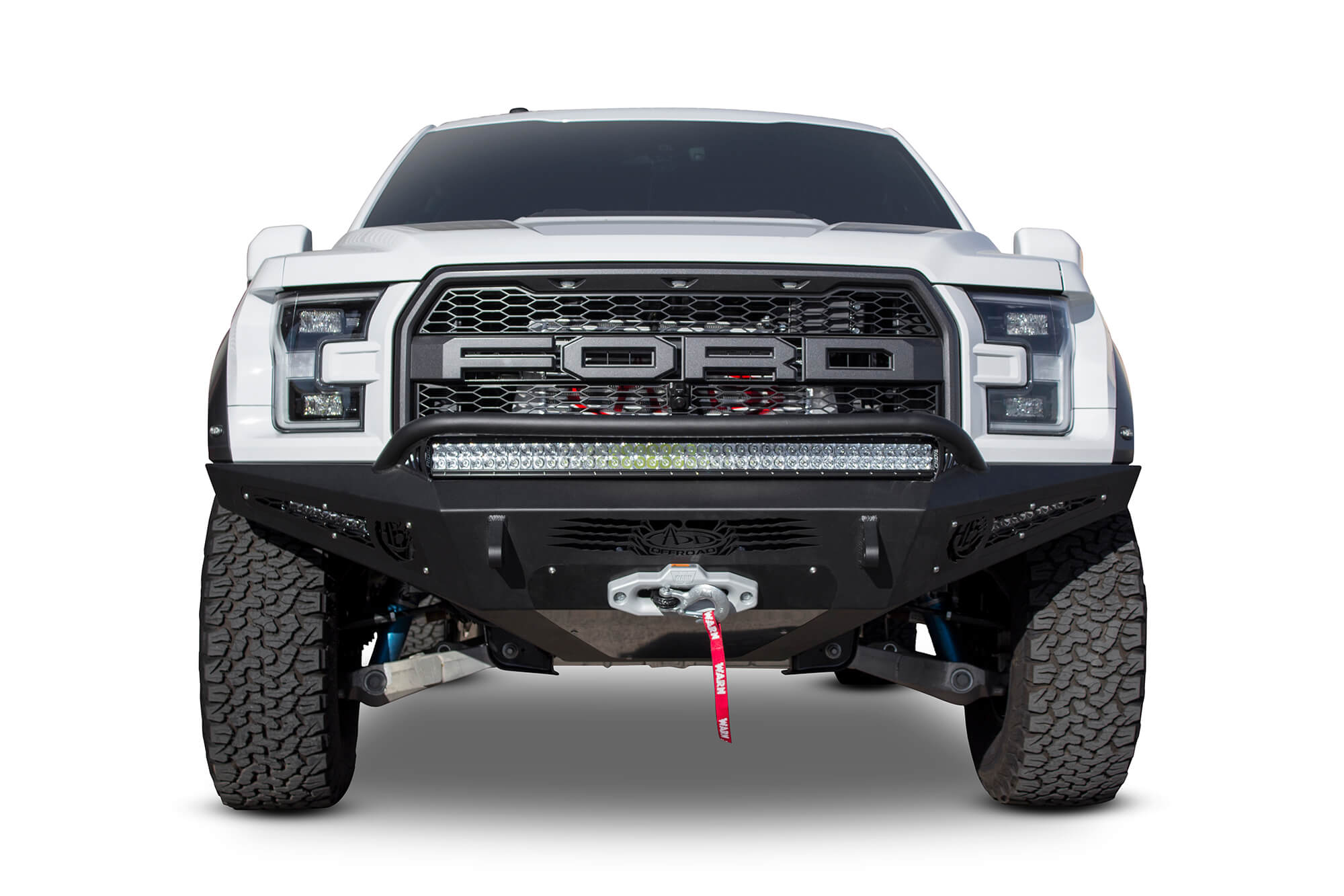 Addictive Desert Designs 17-18 Ford F-150 Raptor HoneyBadger Front Bumper w/ Winch Mount