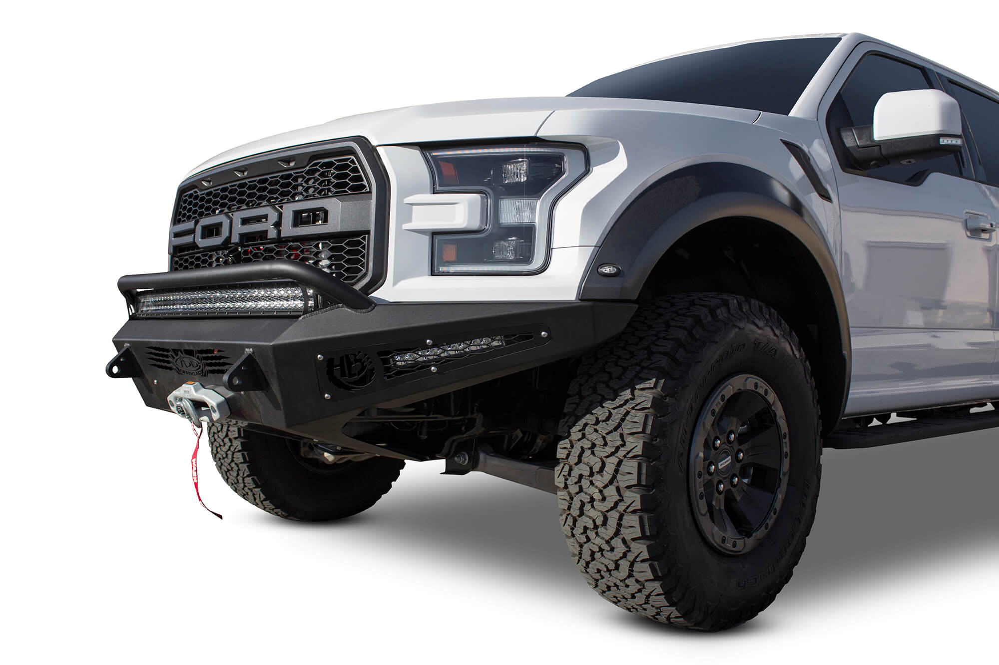 Addictive Desert Designs 17-18 Ford F-150 Raptor HoneyBadger Front Bumper w/ Winch Mount