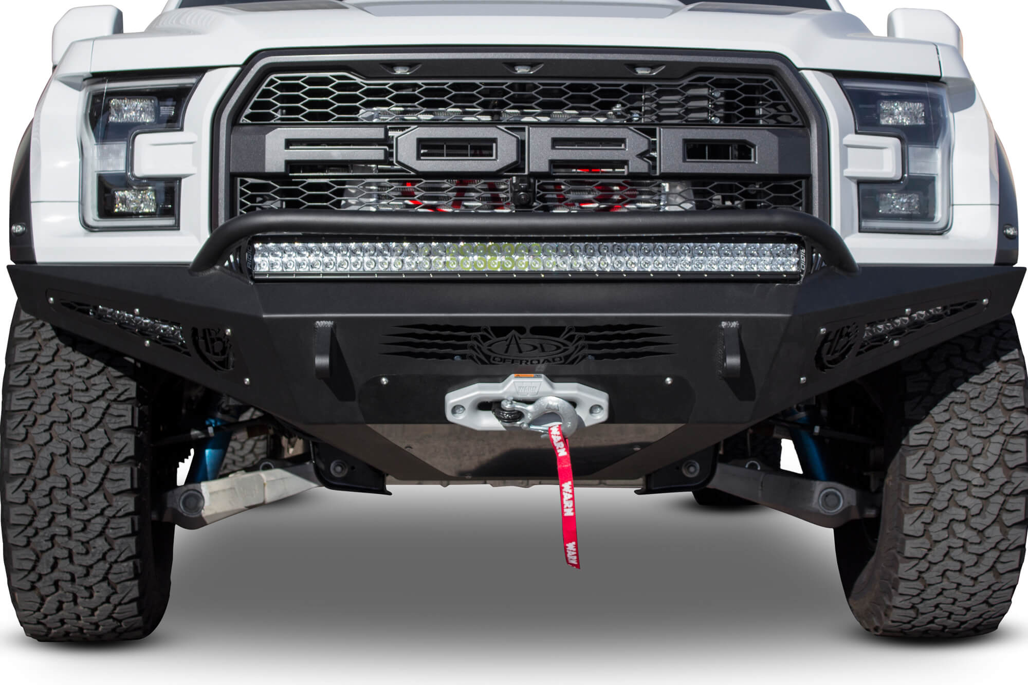 Addictive Desert Designs 17-18 Ford F-150 Raptor HoneyBadger Front Bumper w/ Winch Mount