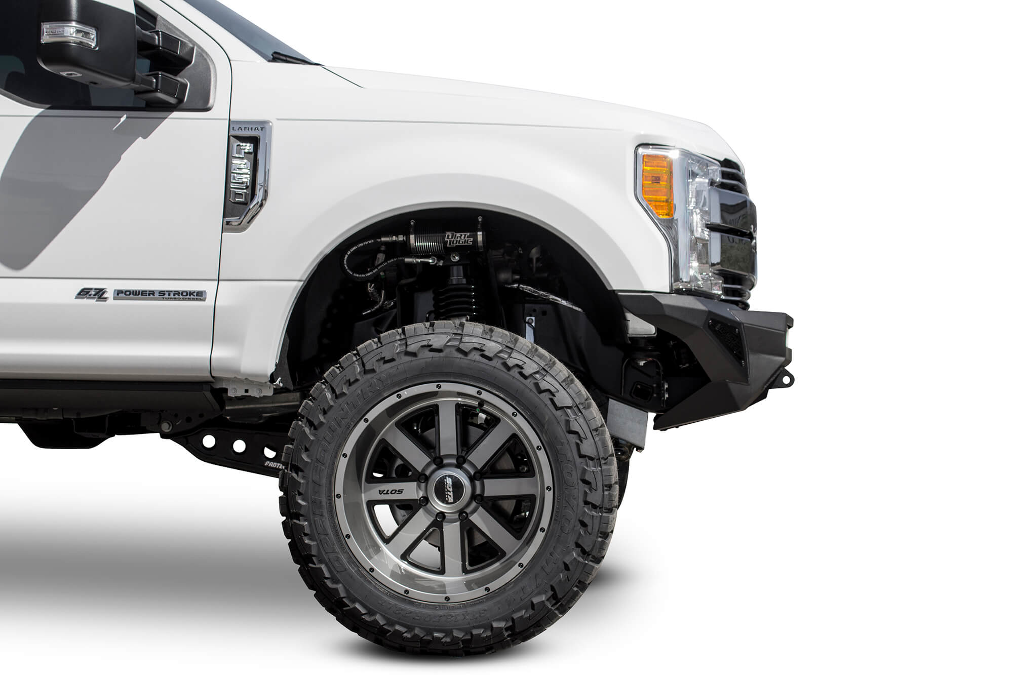 Addictive Desert Designs 17-18 Ford F-250 Super Duty Stealth Fighter Front Bumper w/ Winch Mounts