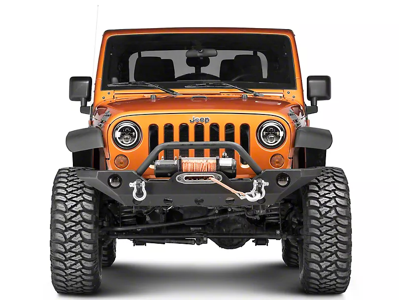 Raxiom 97-18 Jeep Wrangler TJ/JK Axial Halo Headlights w/ DRL Amber Signals- Blk Hsng (Clear Lens)