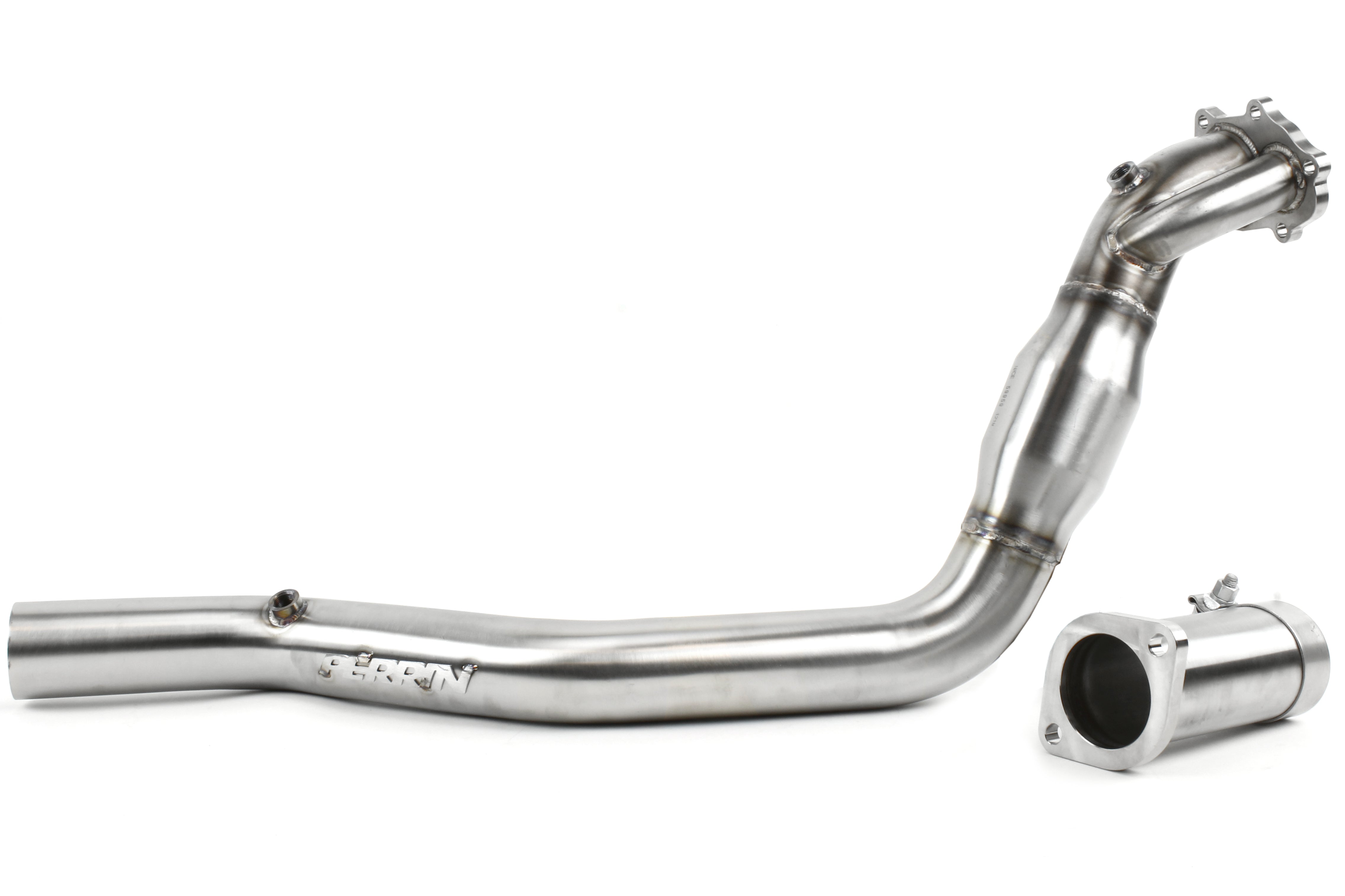 PERRIN PERFORMANCE 3" DOWN PIPE W/CAT (SLIP FIT REAR/DIVORCED WG): VARIOUS SUBARU APPLICATIONS