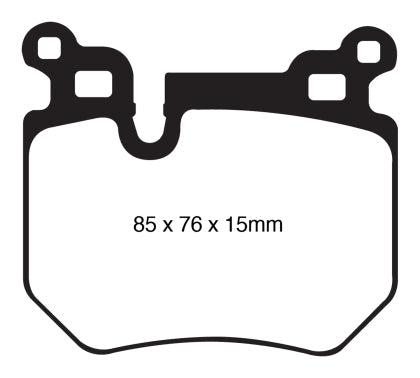 EBC 08-10 BMW 135 3.0 Twin Turbo Yellowstuff Rear Brake Pads - 0