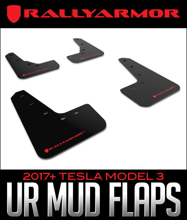 RALLY ARMOR UR MUD FLAPS: 2017+ TESLA MODEL 3