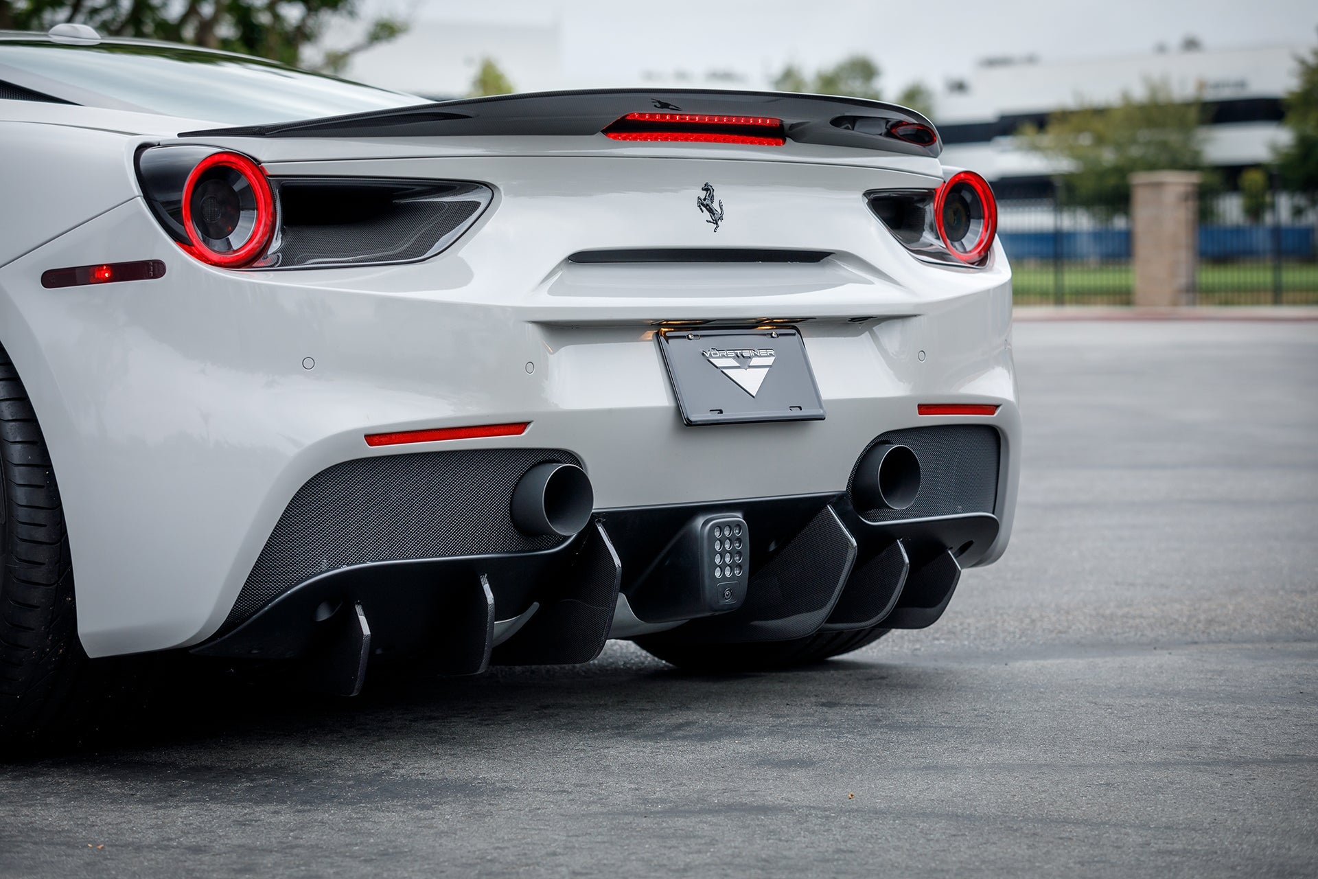 Vorsteiner Ferrari 488 Italia Aero Rear Diffuser Fins (Set of 6) Carbon Fiber PP 1x1 Gloss