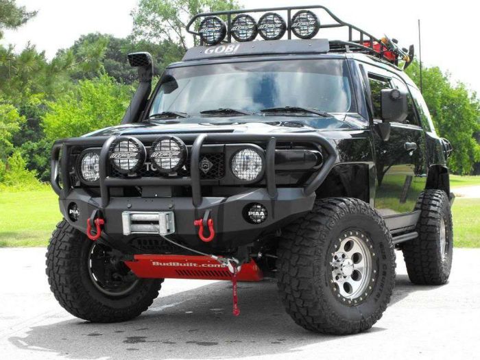 Road Armor 06-14 Toyota FJ Cruiser Stealth Front Winch Bumper w/Titan II Guard - Tex Blk - 0