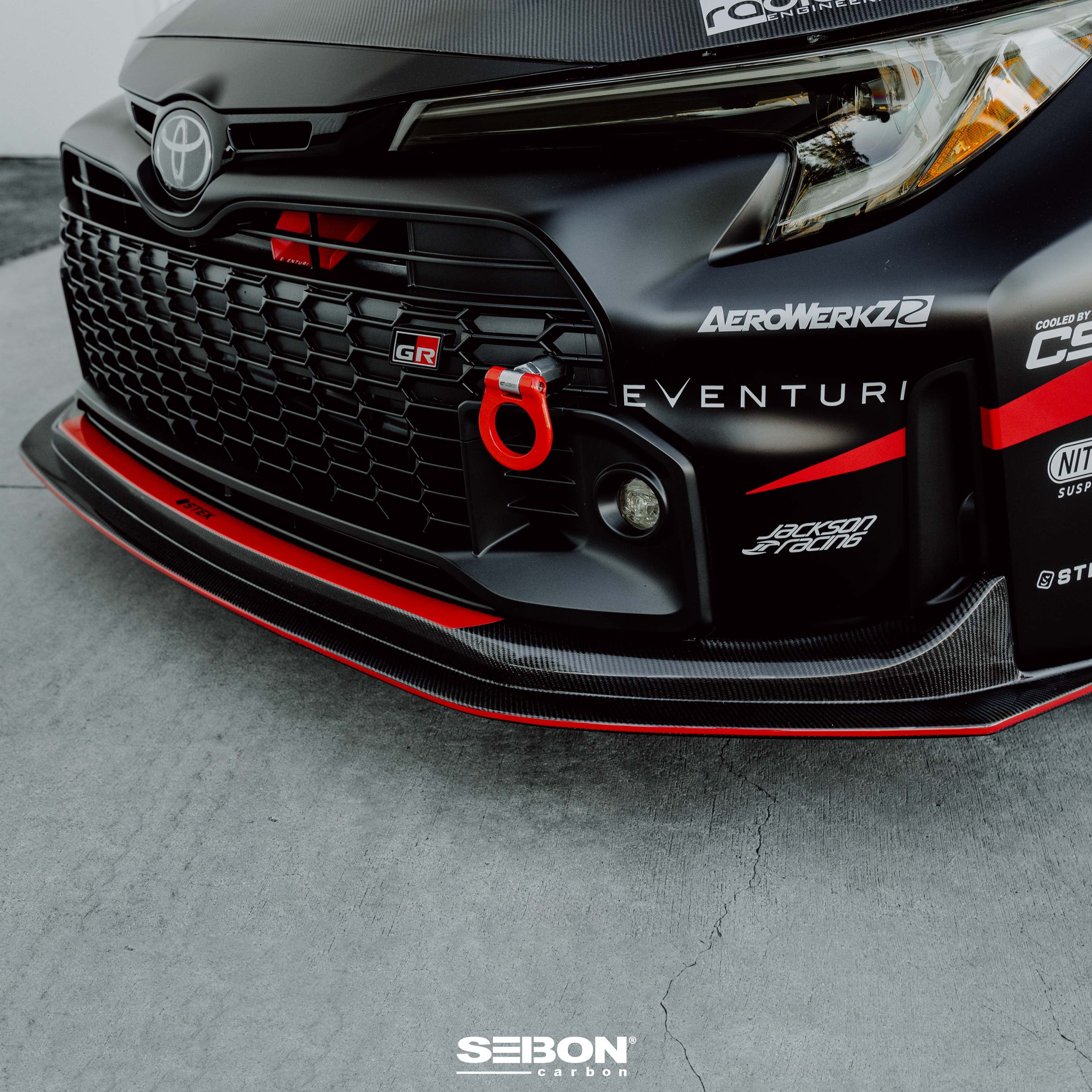 MB-Style Carbon Fiber Front Lip For 2023-2024 Toyota GR Corolla - 0